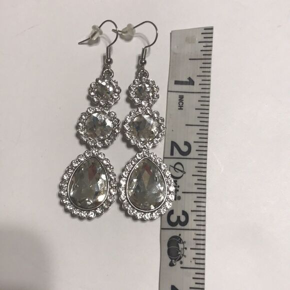 NWT Crystal Hang Earrings - Picture 2 of 4